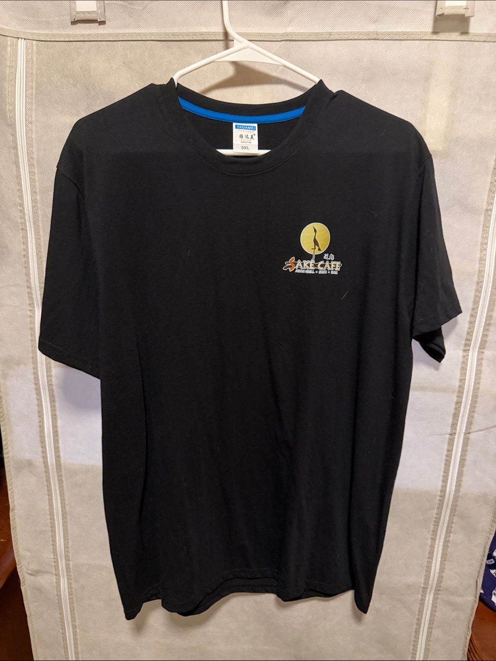 Adam Black Short-Sleeve Tee with Yellow Logo